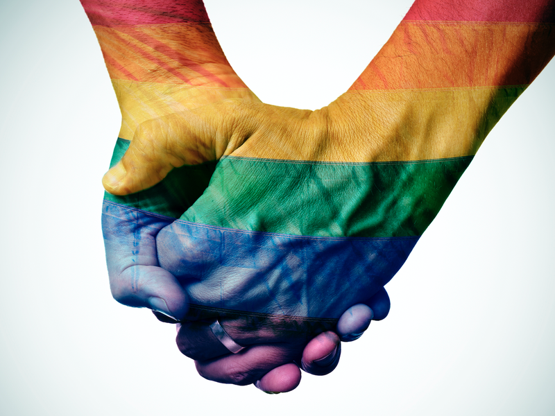 Gay couple holding hands / iStock