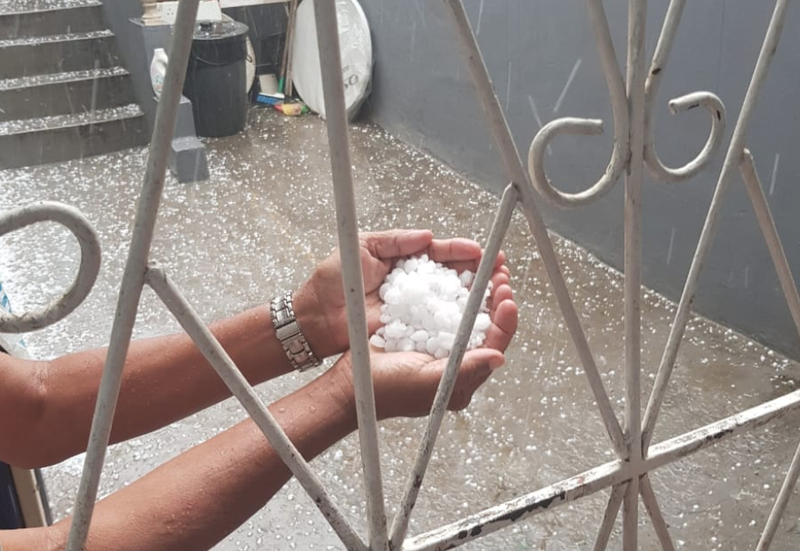 Hailstones / Credit: Nissa Saib / Facebook