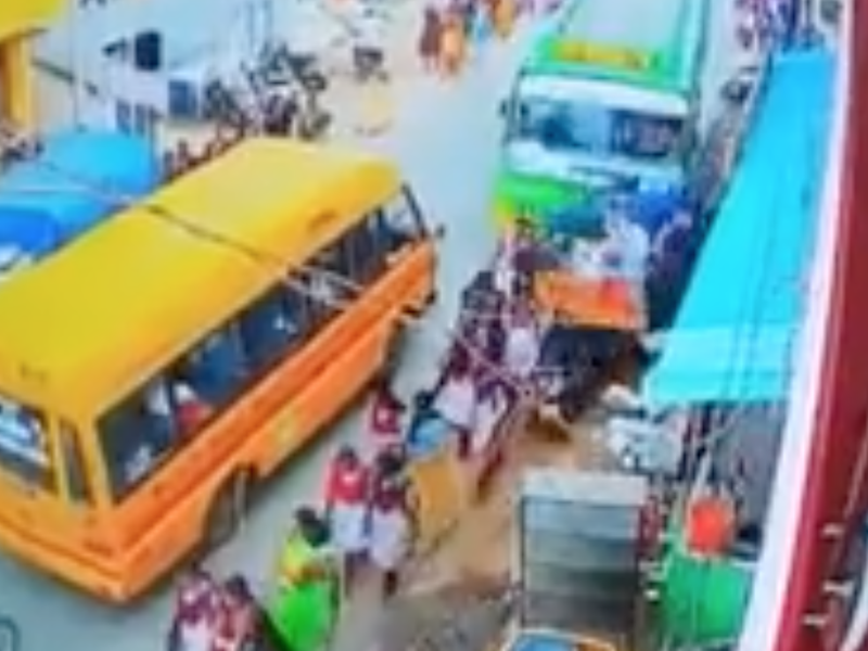 out of control school bus