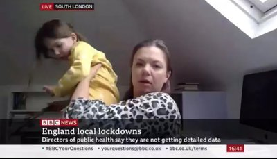 Children break internet after interrupting moms live on air