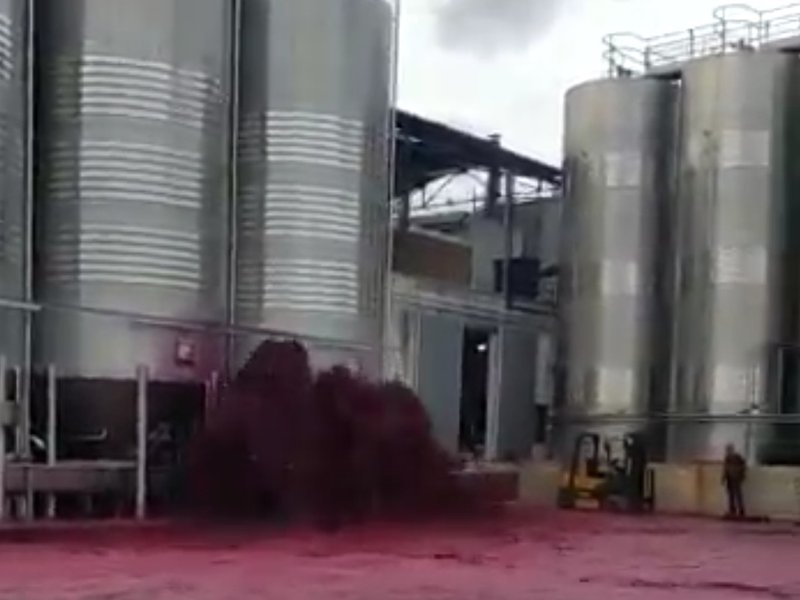 Wine spillage in Spain
