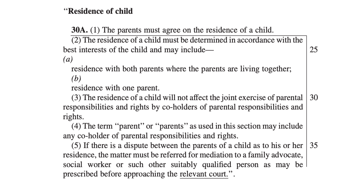 Children's Amendment Bill