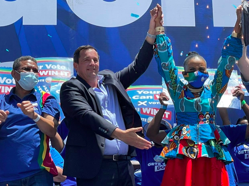 Democratic Alliance (DA) leader John Steenhuisen Election rally October 2021