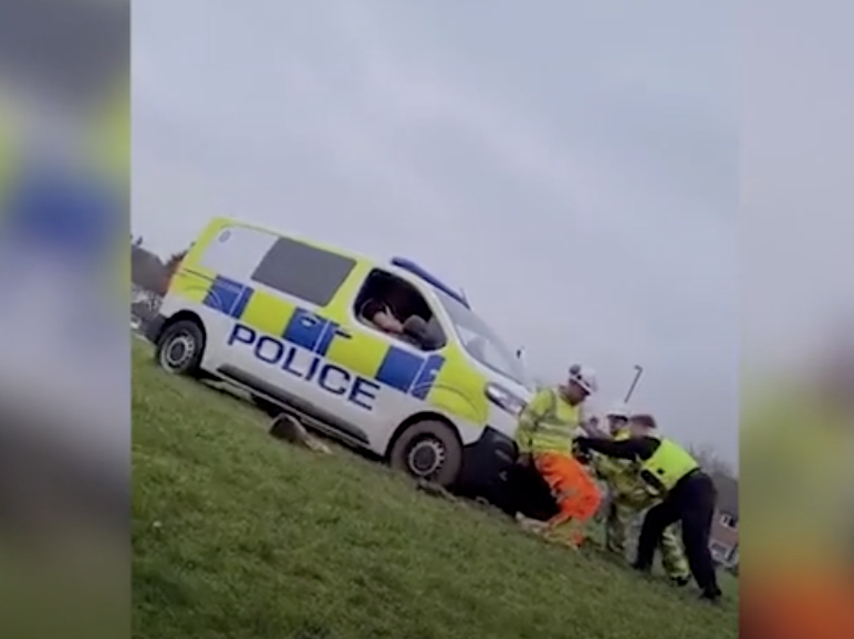 Police thrust