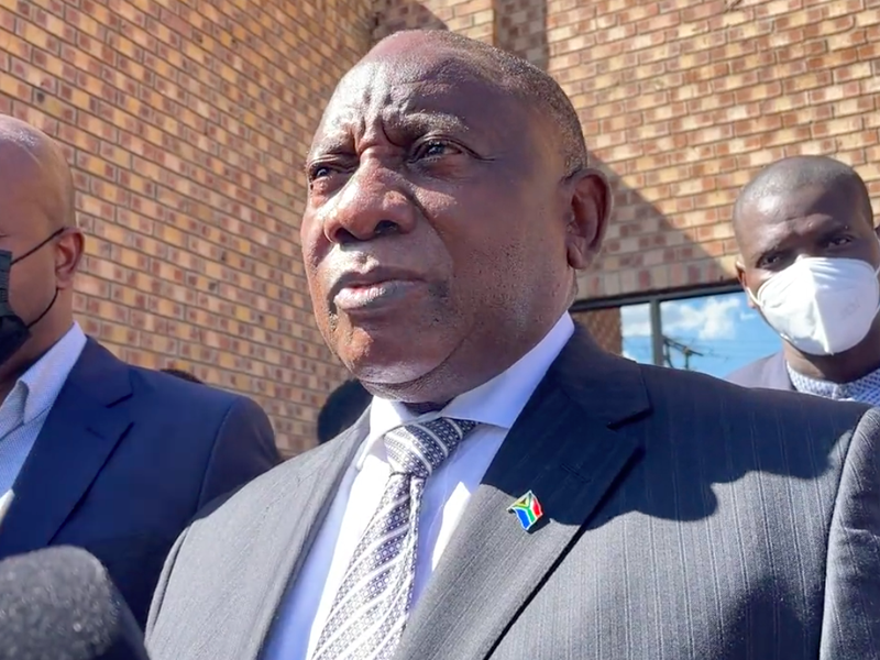 President Cyril Ramaphosa and Ronald Lamola