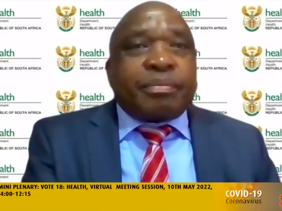 Health Minister Joe Phaahla tabled to 2022/23 budget vote before Parliament’s health committee May 2022