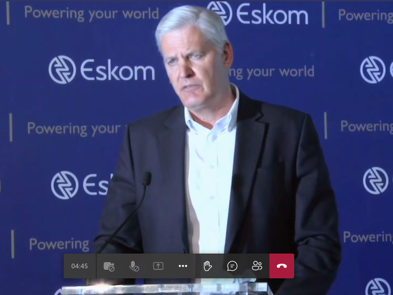 Eskom CEO Andre de Ruyter May 2022