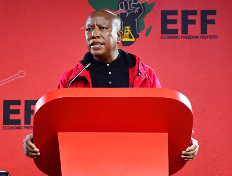 Julius Sello Malema at media briefing May 2022