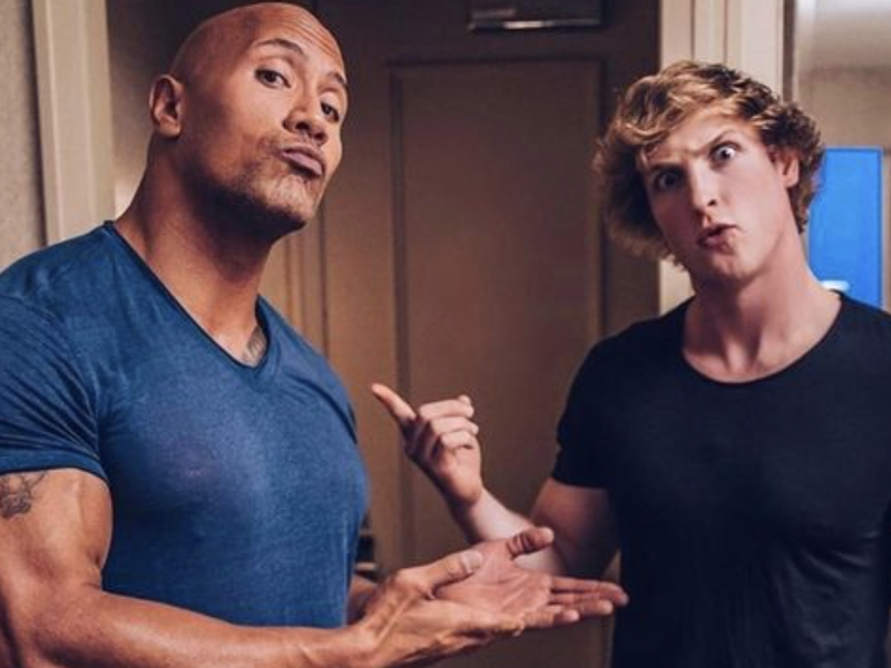 #Catfight between Dwayne "The Rock" Johnson and Logan Paul over insta pics