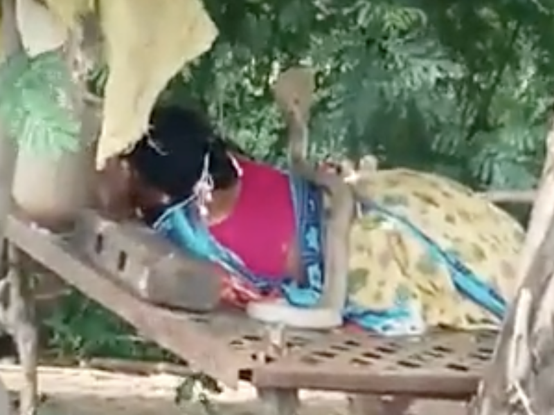 WATCH: Snake climbing on woman resting gives us goosebumps!