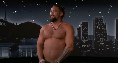 WATCH: Jason Momoa strips down on live TV