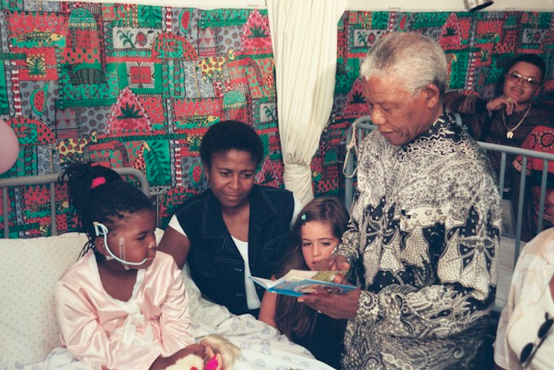 Nelson Mandela with Thando