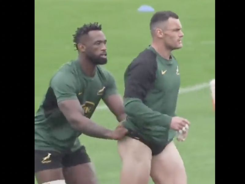 Siya Kolisi and Jesse Kriel