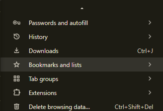 Bookmarks and lists