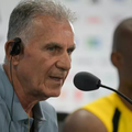 Ghana coach Carlos Queiroz speaks to the media in Kansas City