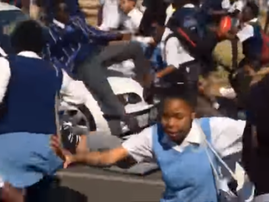 Car drives into learners at Roodepoort School