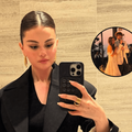 Selena Gomez takes a mirror selfie with a black iPhone
