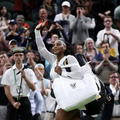 Serena Williams playing at Wimbledon