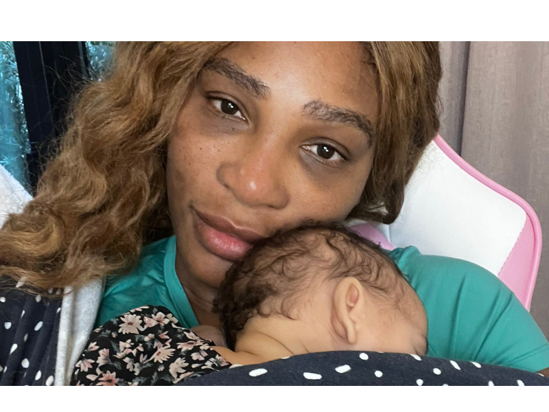 Serena Williams and her daughter Adira