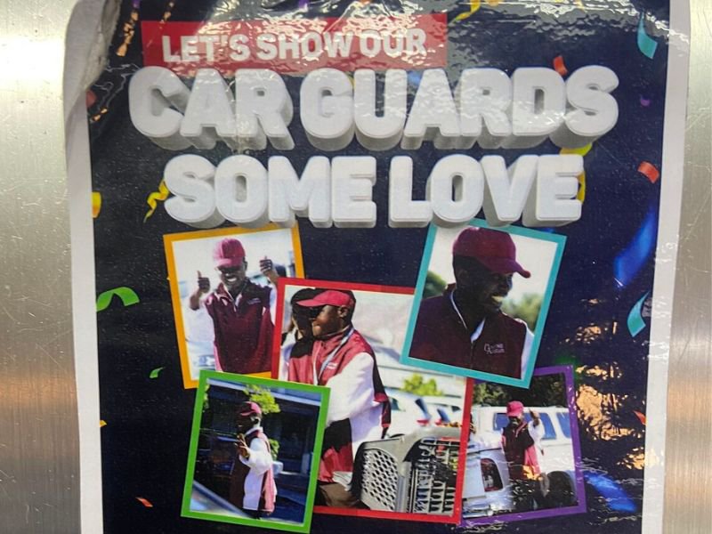 Car guards at local store