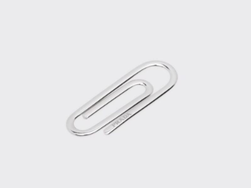Silver Money Clip from Prada