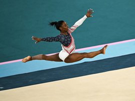 US gymnast Simone Biles at Paris Olympic Games 2024