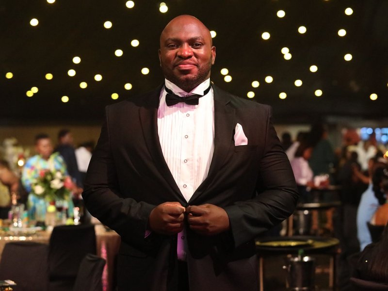 Sky Tshabalala looking dapper in his suit as he was the voice behind the mic at this year's KZN Sport Awards event.