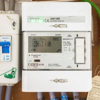 Smart electricity meter, EON domestic electric meter in a home electric box