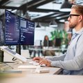 Software Developer Working On Programming Code