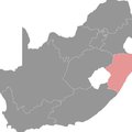 South African map with KZN highlighted