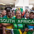 SA scarf held by fan