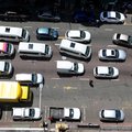 South African traffic jam in urban city street