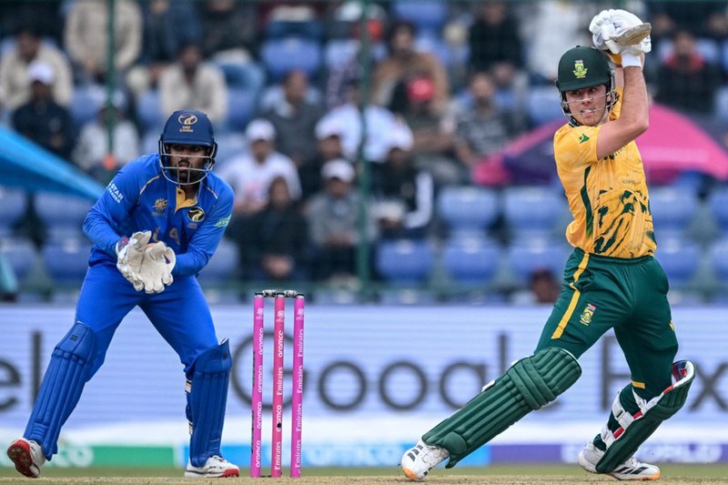 Proteas batsman Dewald Brevis against UAE at T20 World Cup