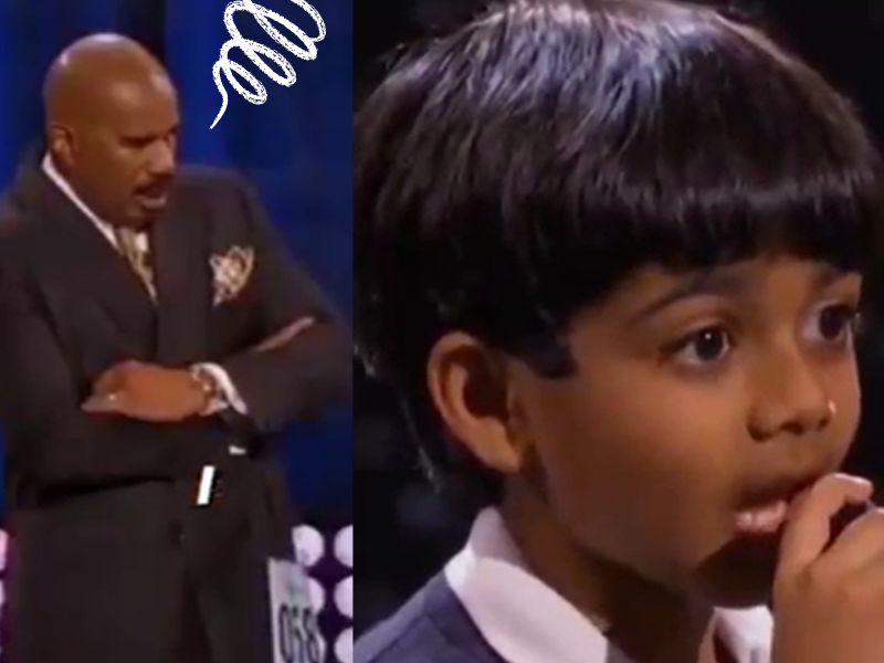 WATCH: He wows everyone with his this vocab knowledge, including Steve Harvey...