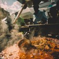 Steam In Cooking Pot At Stall Joburg Street Food