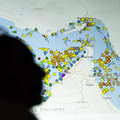 Strait of Hormuz on a ship-tracking website
