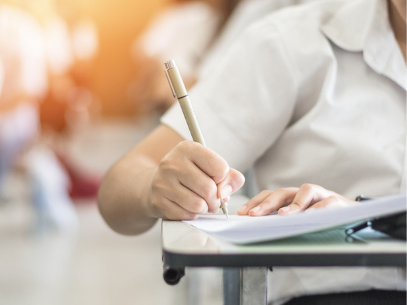 Student in class