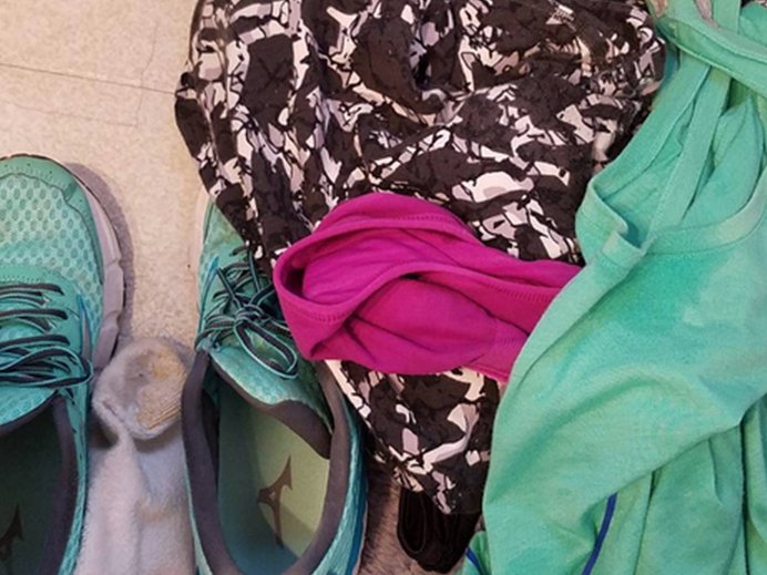 sweaty clothes