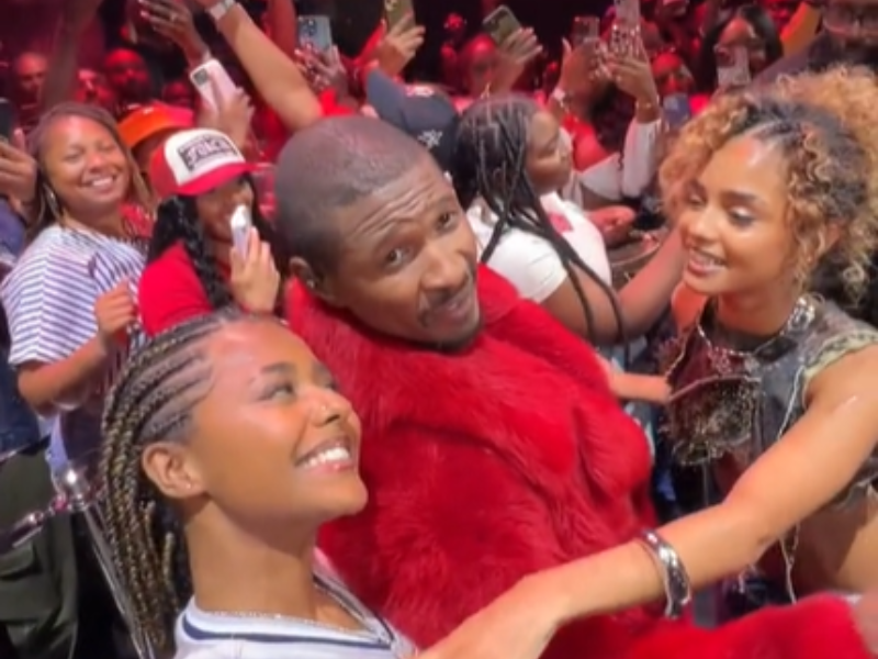 Sydney and Tyla Seethal dancing with Usher