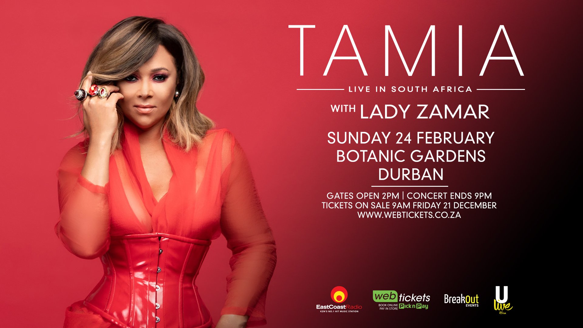 tamia live durban new
