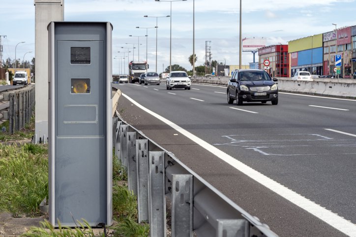TRAFFIC FINE CAMERA ON ROAD