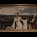 Taylor Swift standing inside a framed painting
