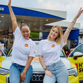 Tee Xaba and Shaina Rae at an Engen petrol station for ECR 29th birthday