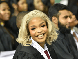 Tee Xaba at her UKZN graduation