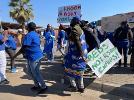 DA pickets outside Tembisa Hospital
