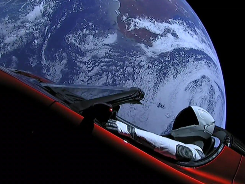 Tesla in space