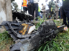 The ATR-42 used as a military plane crashed near a naval base