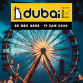 The Dubai Souk with the Ferris wheel from the fun fair