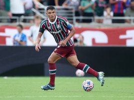Thiago Silva of Fluminense FC controls the ball during the FIFA Club World Cup 2025 quarter final match between Fluminense FC and Al Hilal