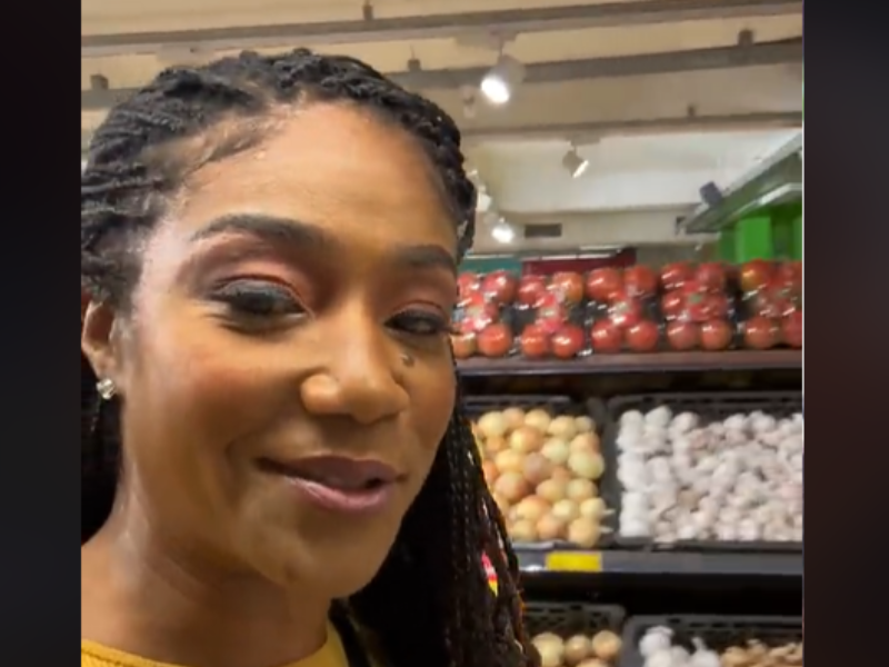 Tiffany Haddish inside a grocery store in Zimbabwe